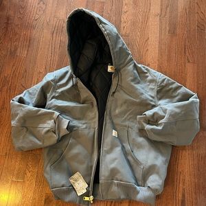 Carhartt Mens Duck Quilted Flannel-Lined Active Jacket